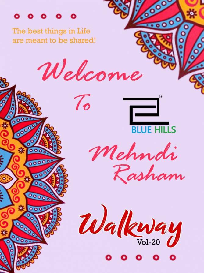 Blue Hills Walkway 20 Long Stylish Festive Wear Rayon Printed Latest Anarakali kurti Collection